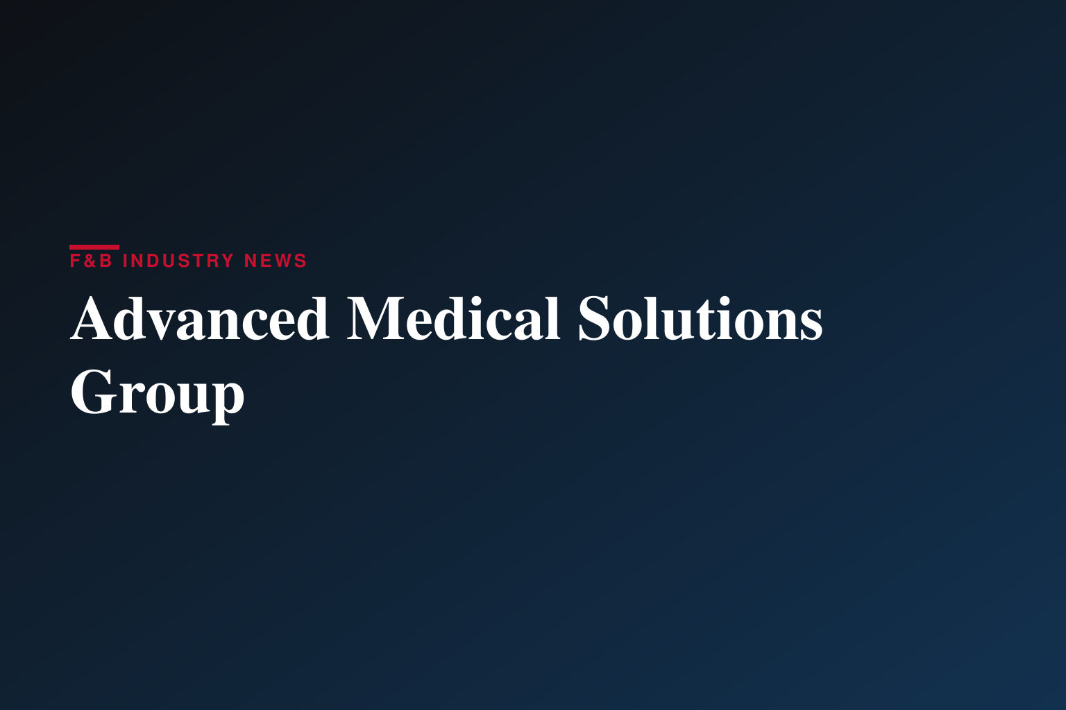 Advanced Medical Solutions Group