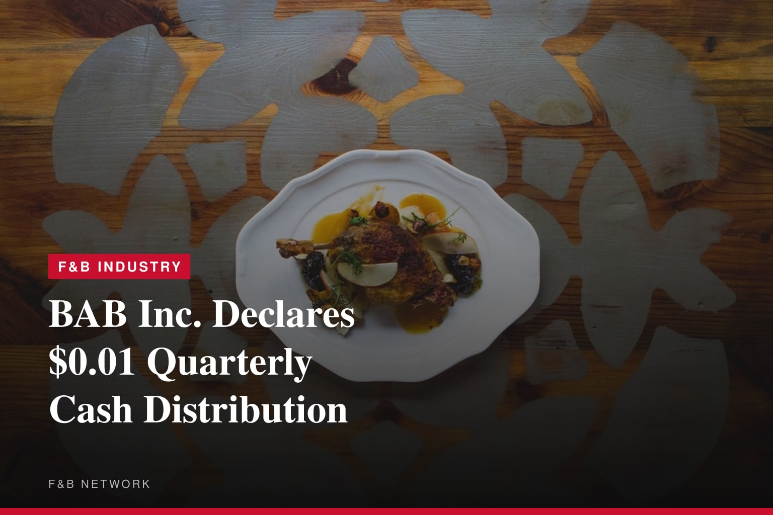 BAB, Inc. Announces Cash Distribution