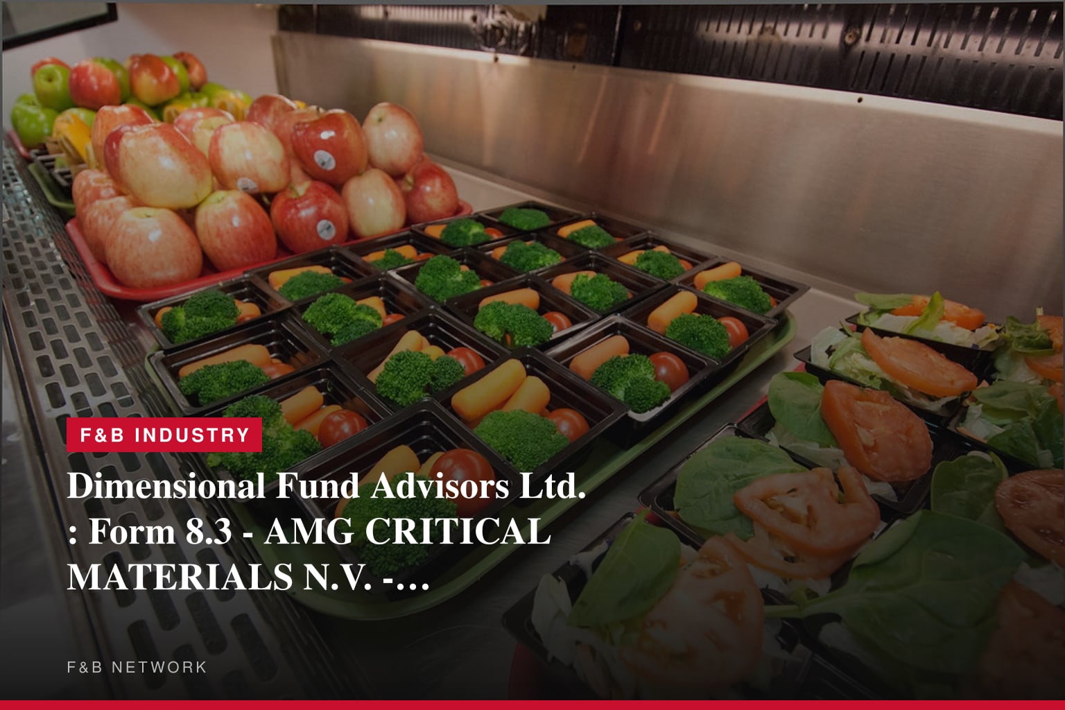 Dimensional Fund Advisors Ltd. : Form 8.3 - AMG CRITICAL MATERIALS N.V. - Ordinary Shares