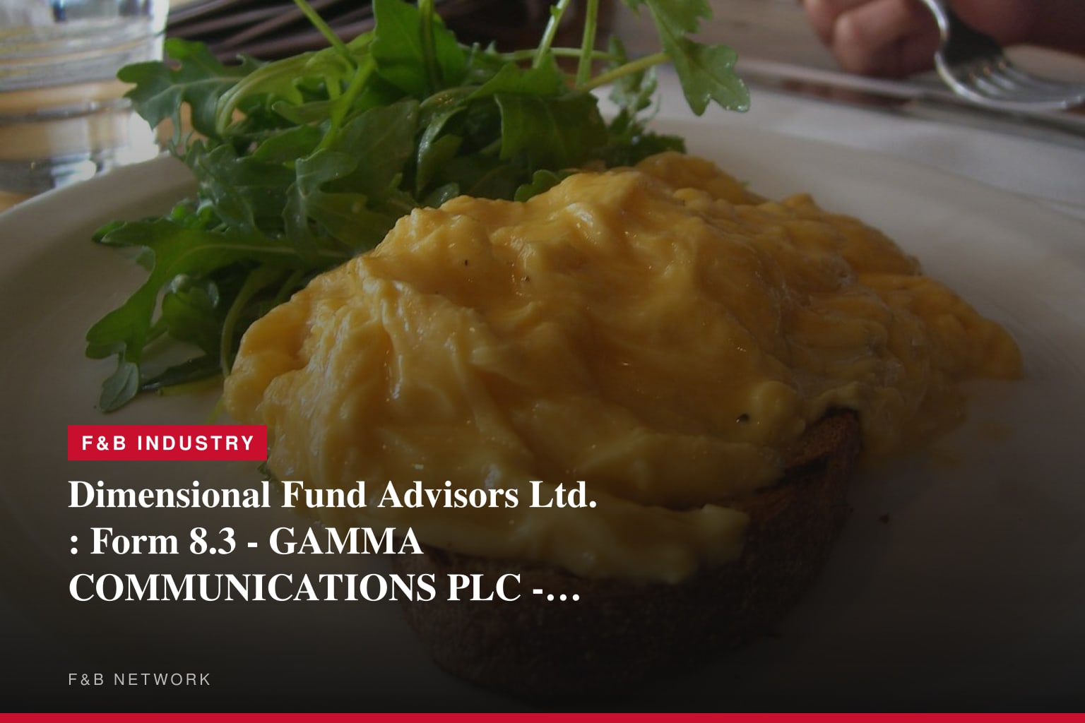 Dimensional Fund Advisors Ltd. : Form 8.3 - GAMMA COMMUNICATIONS PLC - Ordinary Shares