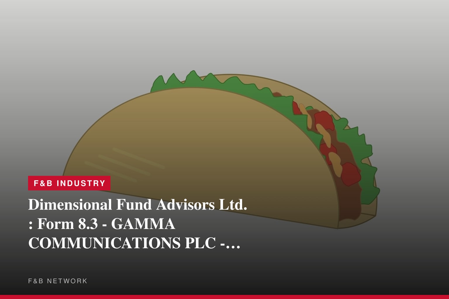 Dimensional Fund Advisors Ltd. : Form 8.3 - GAMMA COMMUNICATIONS PLC - Ordinary Shares