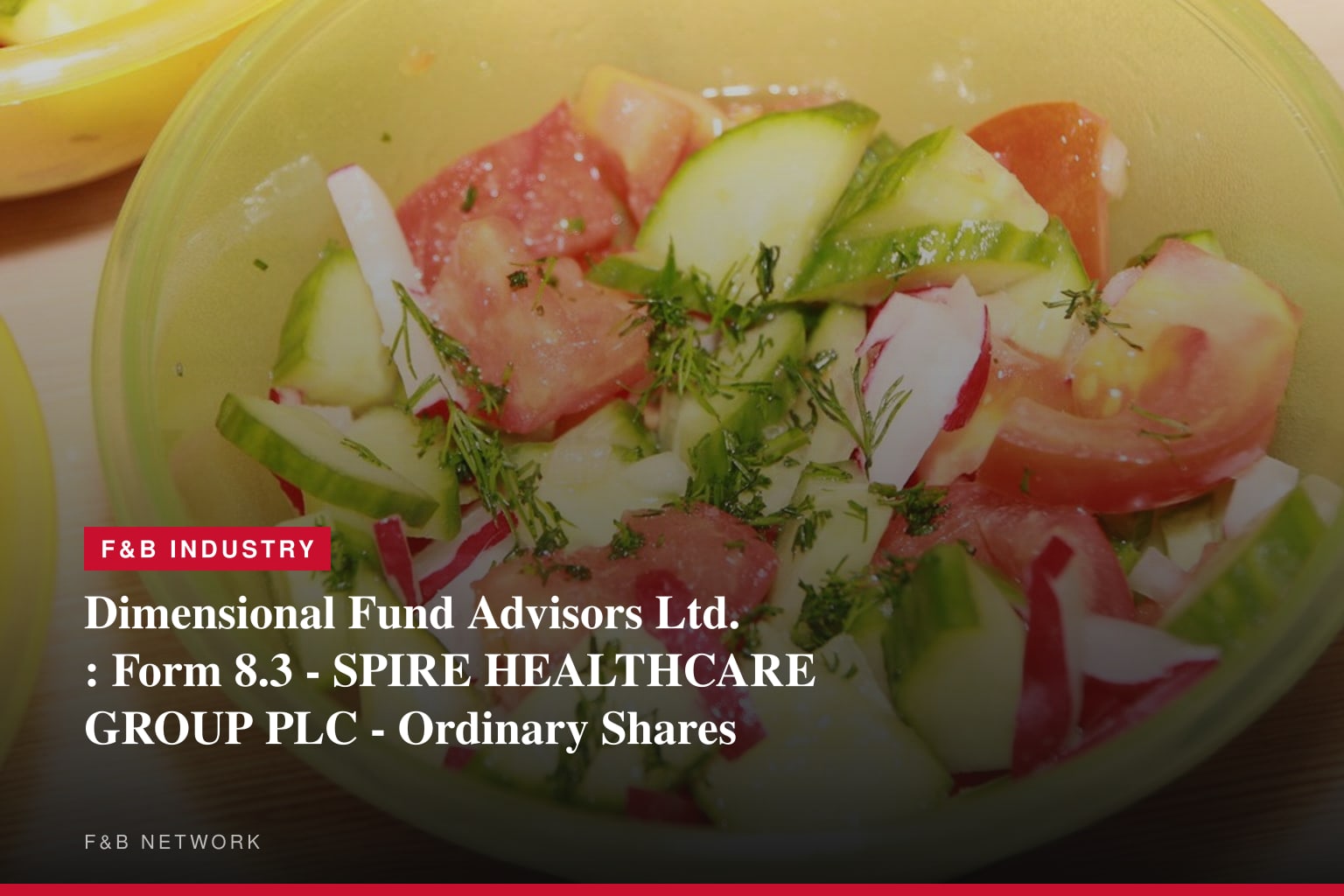 Dimensional Fund Advisors Ltd. : Form 8.3 - SPIRE HEALTHCARE GROUP PLC - Ordinary Shares