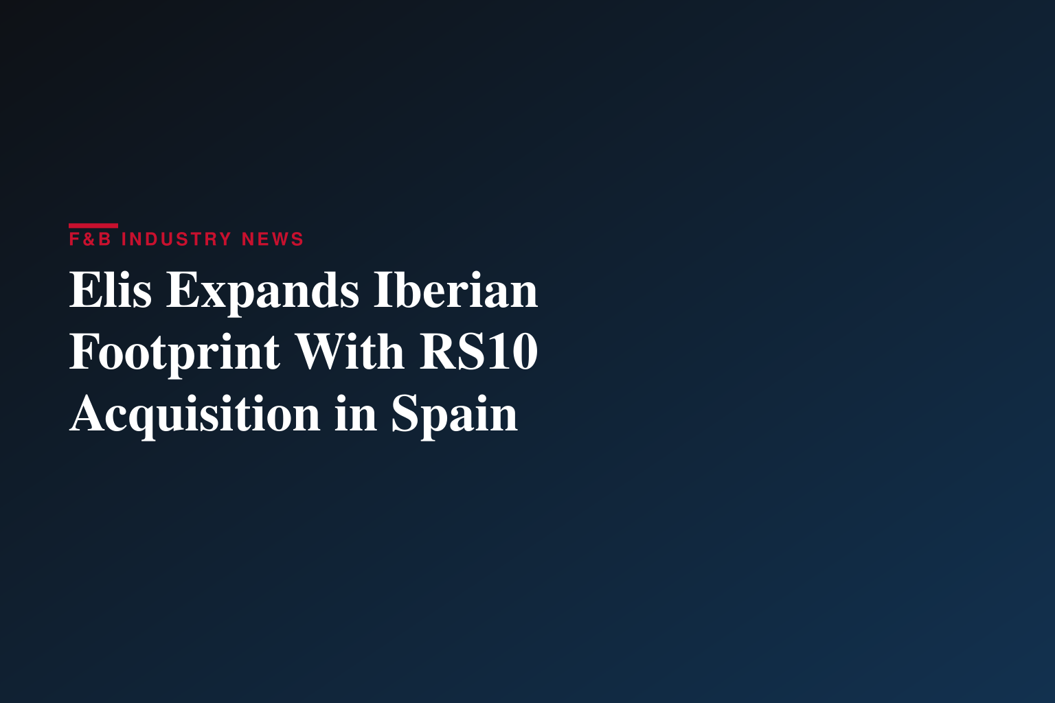 Elis announces the acquisition of RS10 in Spain