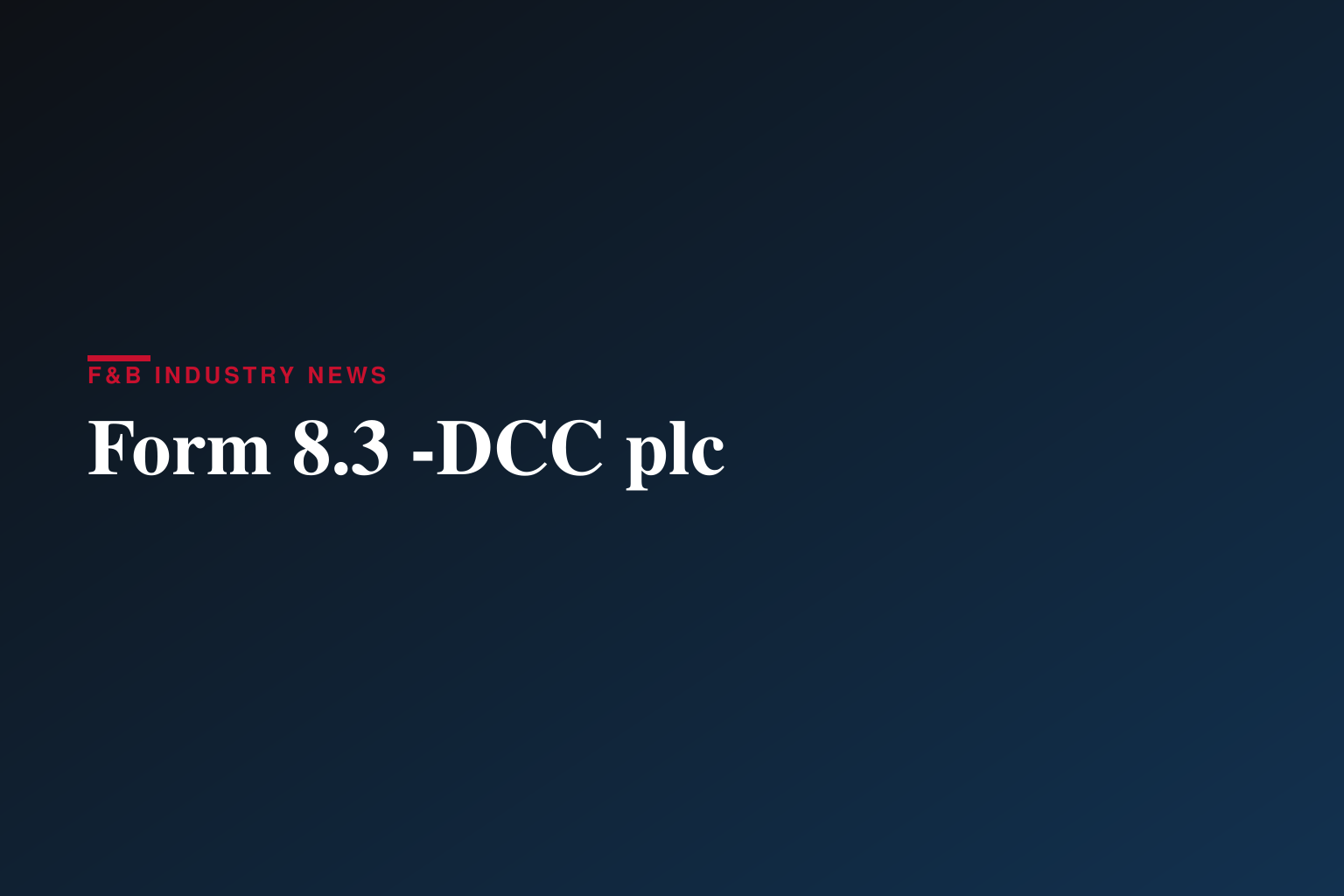 Form 8.3 -DCC plc
