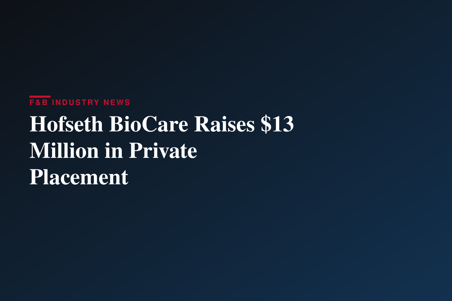 HOFSETH BIOCARE ASA: NEW SHARE CAPITAL REGISTERED