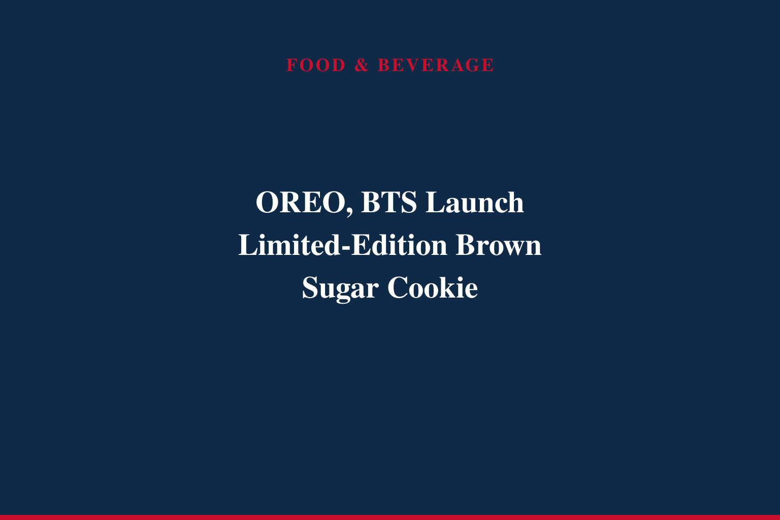 OREO, BTS Launch Limited-Edition Brown Sugar Cookie