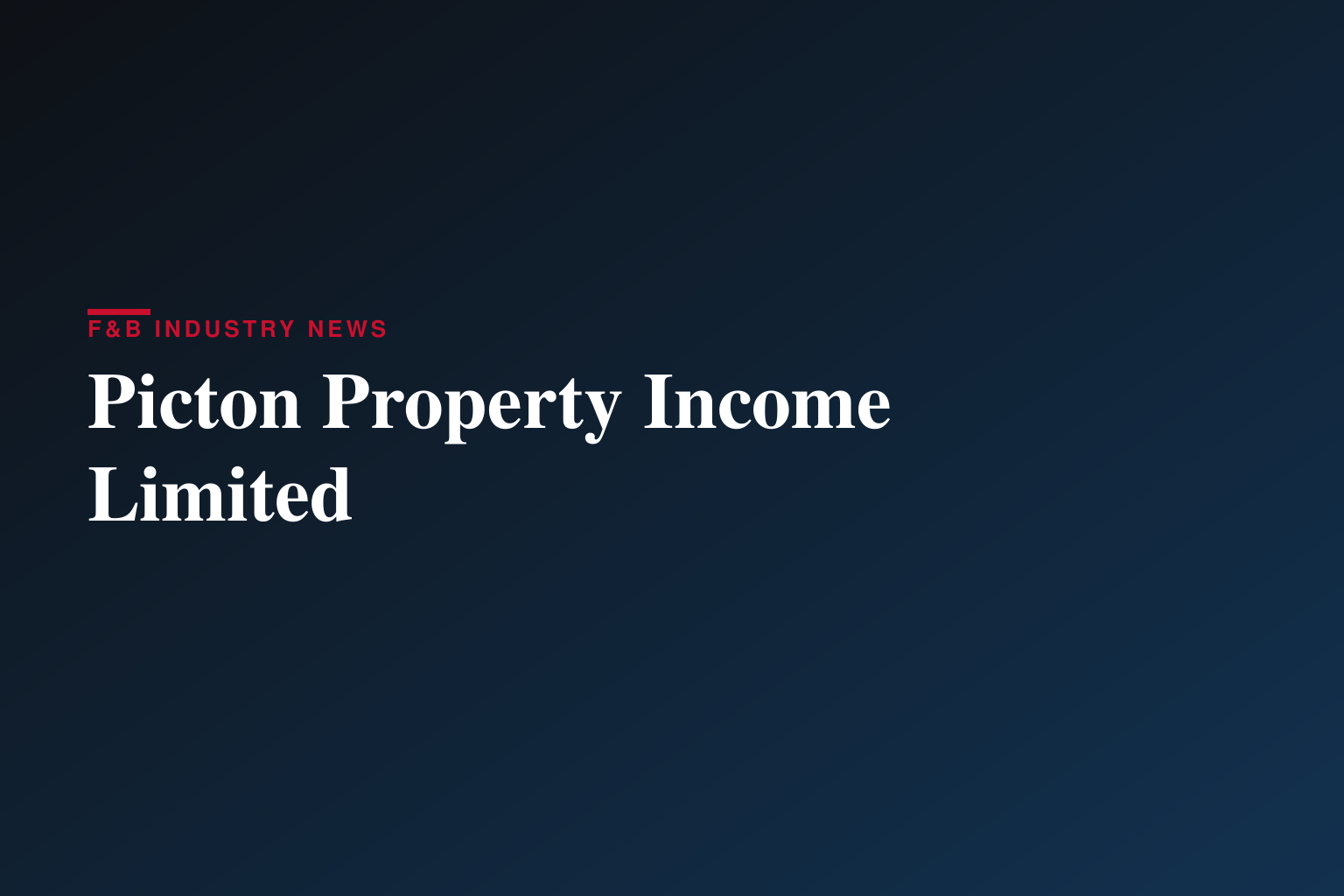Picton Property Income Limited