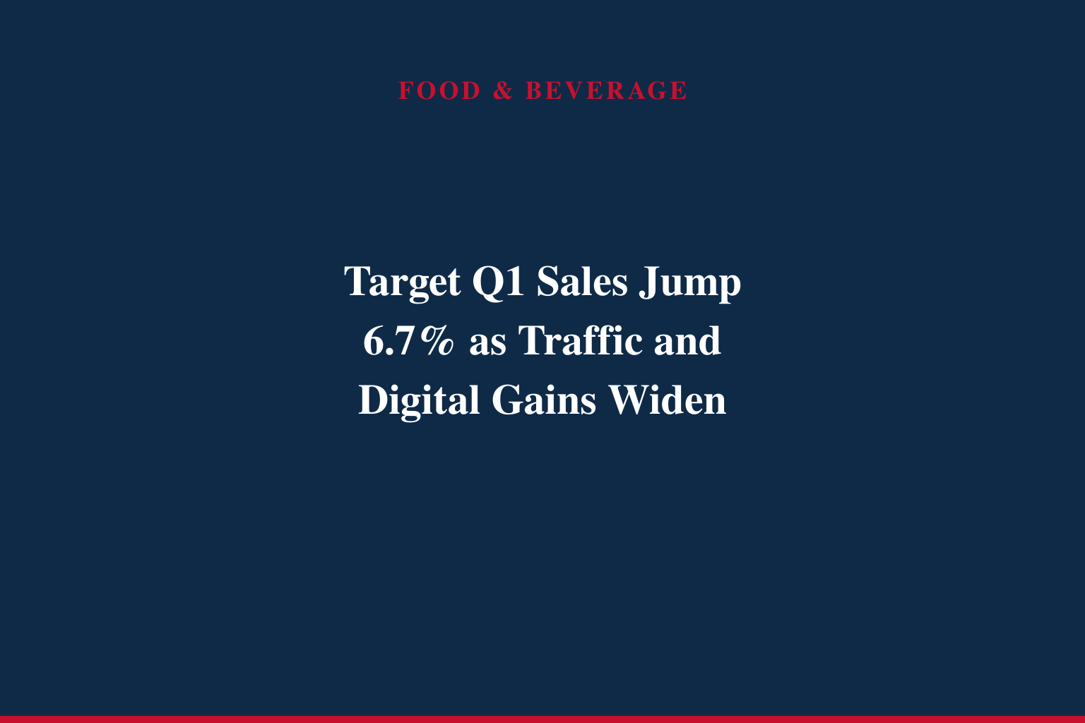 Target Corporation Reports First Quarter Earnings