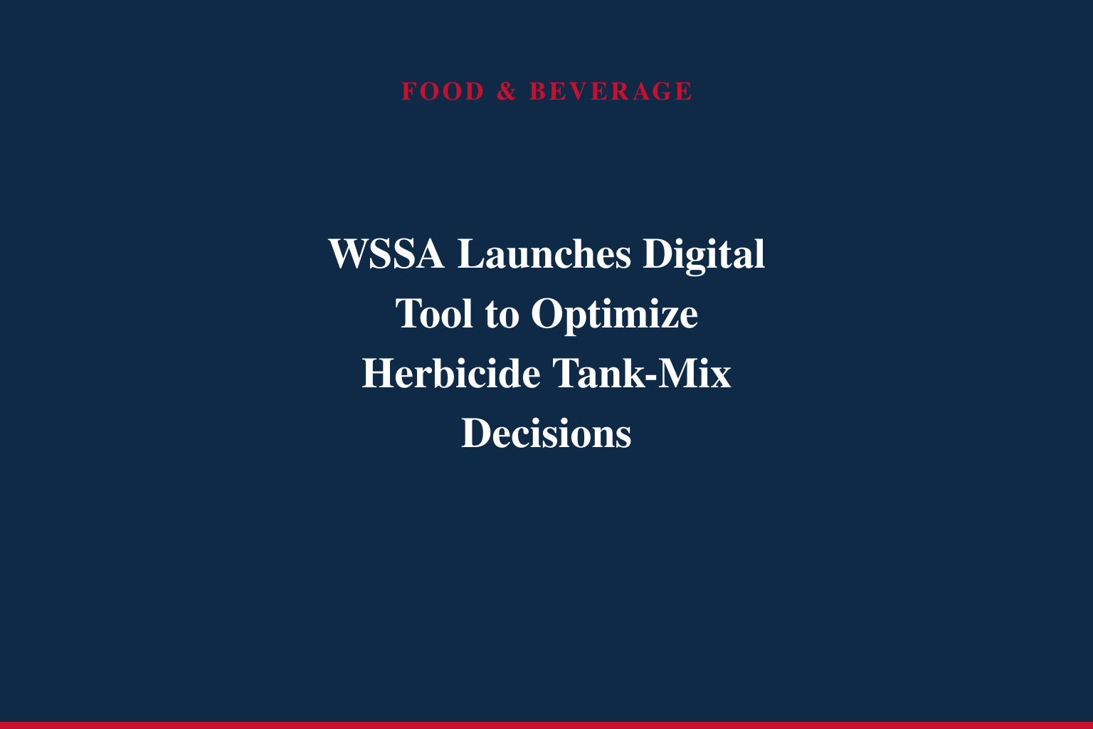 Digital Tool Provides a Quick Check on Herbicide Mix Efficacy